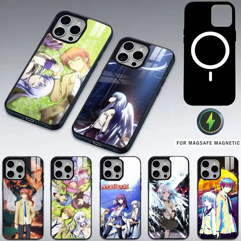 

Anime Angel Beats Phone Case For iPhone17,16,15,14,13,12,11 Plus,Pro Magnetic For Magsafe Wireless Charging