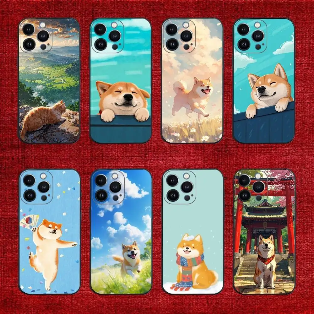 

Cartoon Pattern Phone Case For iPhone 16e,16,15,14,13,12,11,Pro,X,XS,Max,XR,Plus,Mini Soft Black Cover