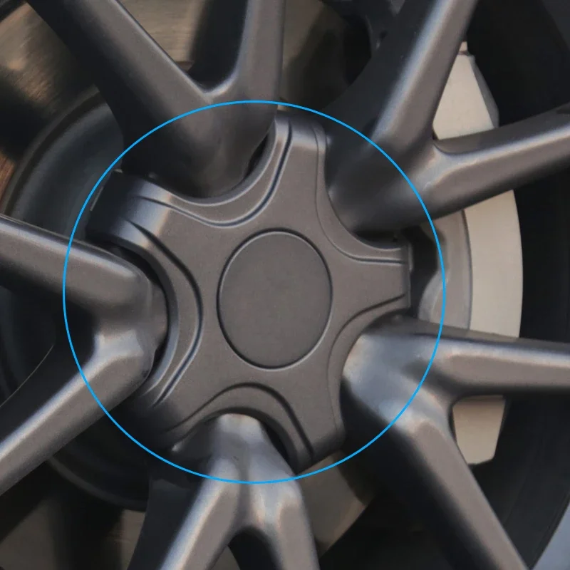 Per Tesla Model 3 Car Wheel Center Caps coprimozzo Five Claw Type coprimozzo in fibra di carbonio ABS accessori per la decorazione automatica