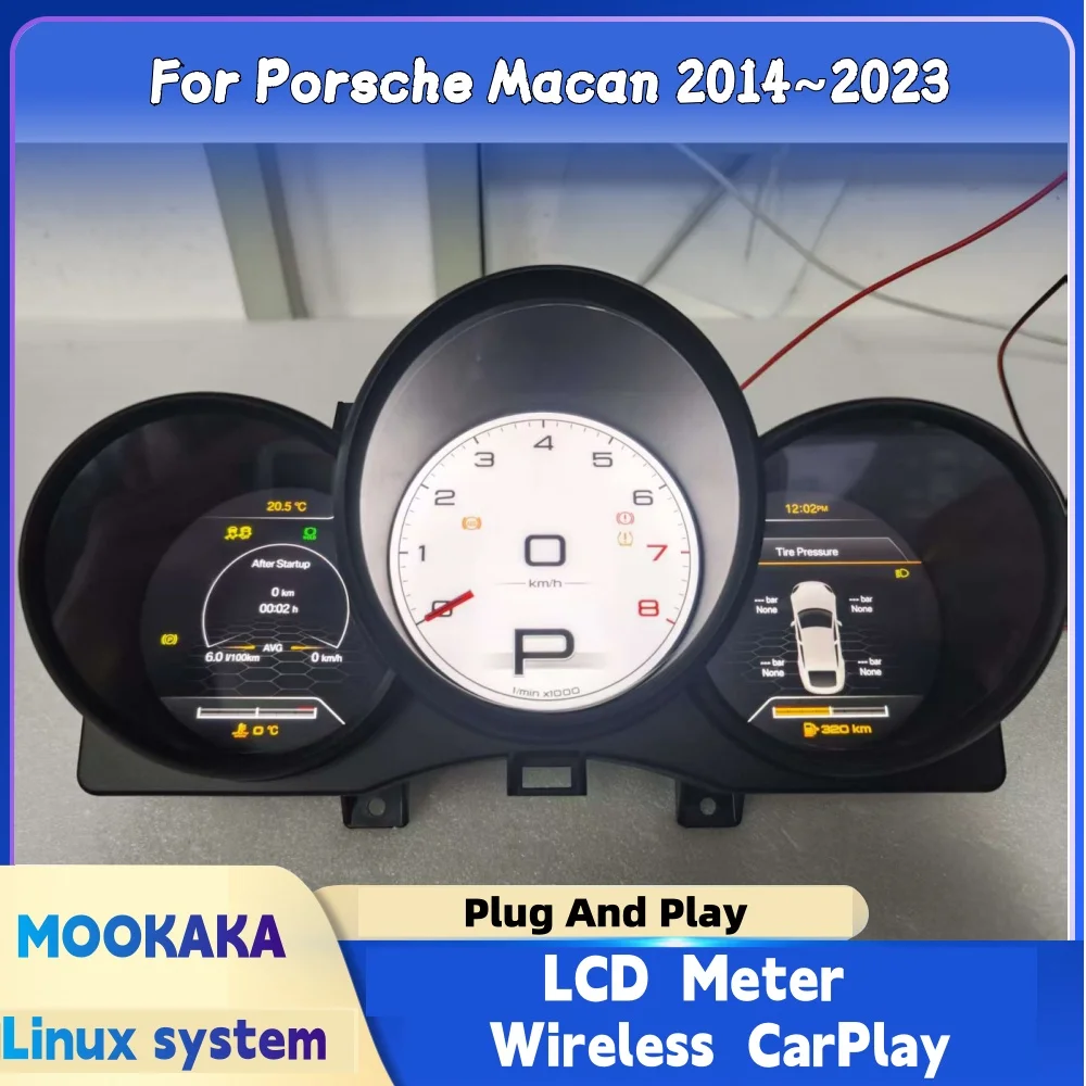 Digital Instrument Cluster Speedometer For Porsche Macan 2014~2023 Upgrade Speedometer Dashboard 12.3’ HD LCD Meter