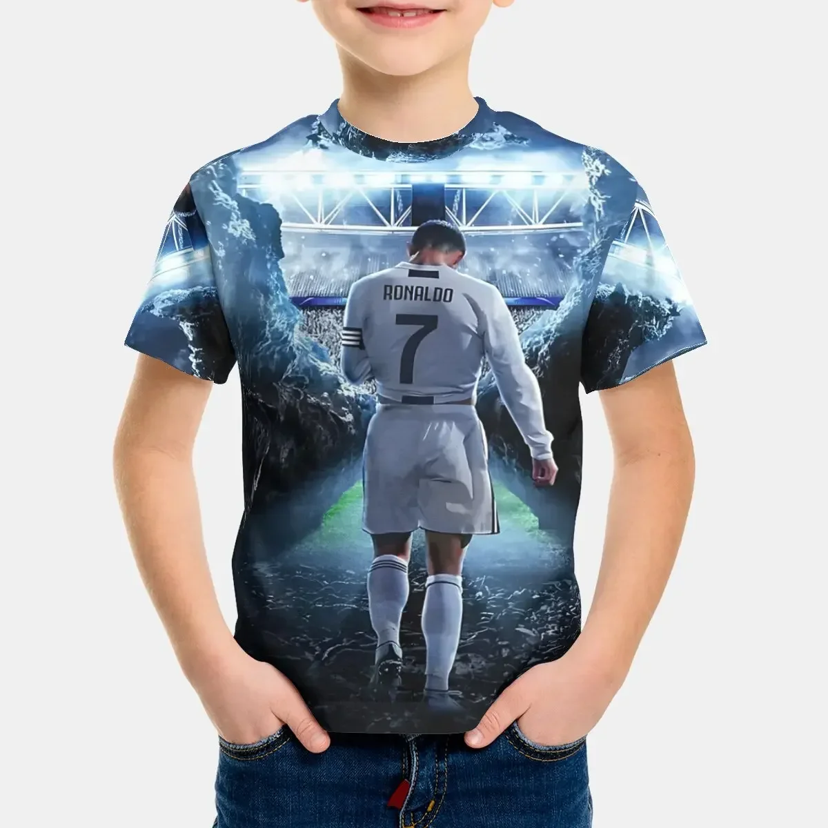 

Football Star CR7 Print Baby Clothing 5 to 14 Years Male Outdoor Clothes for Ronaldos Children Boy Girl Child T-Shirt Top Shirts