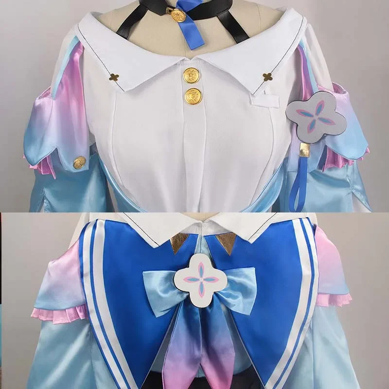 Honkai Star Rail-disfraz de Anime para Cosplay, traje de Lolita, peluca, juego de rol, 7. ª marcha, tamaño grande