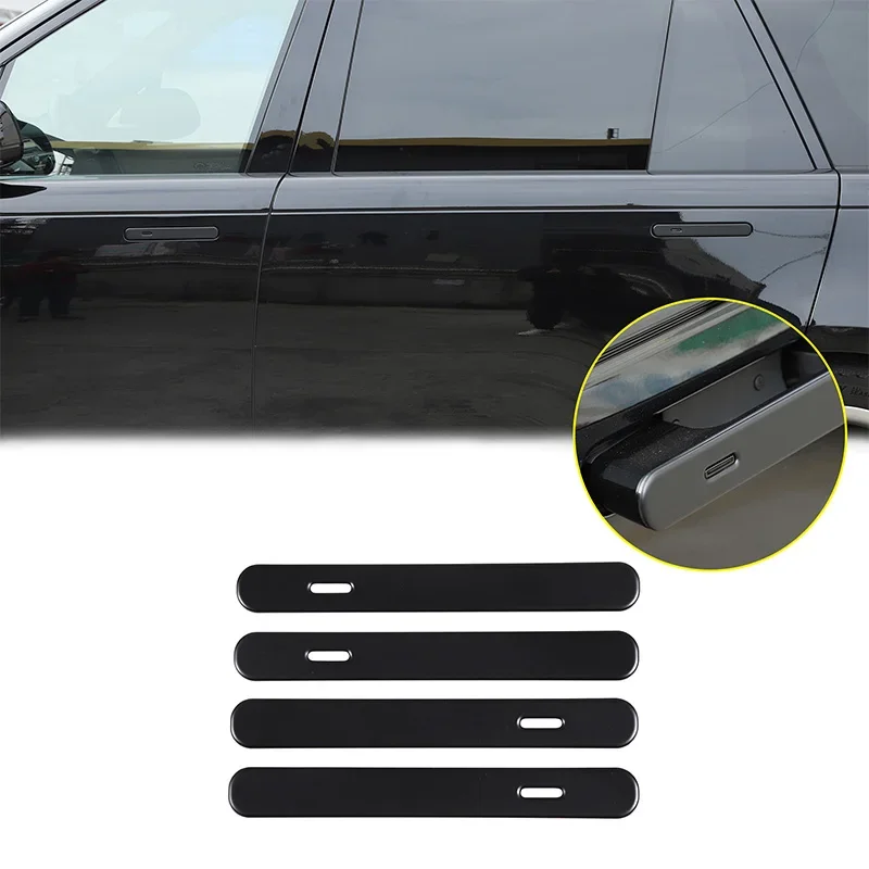 

For Range Rover Sport/Vogue 2023+ ABS Matte Black car styling exterior handle sticker exterior protection accessories 4 pieces