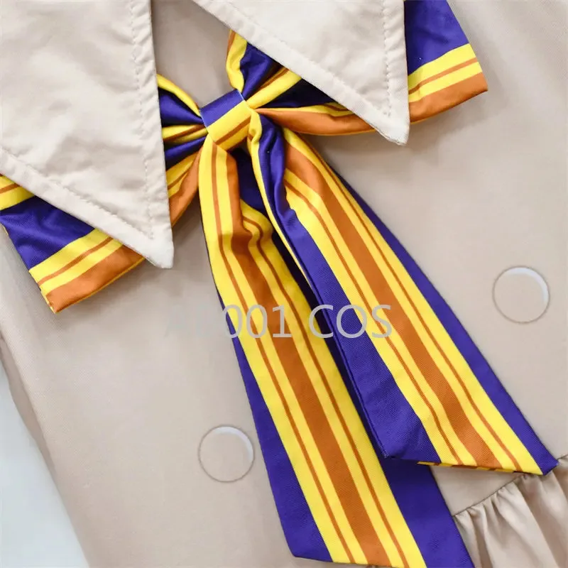 Bear's Home A Cossky-Disfraz de Cosplay M3gan for Children, Two-piece Fake Lapel Long-sleeve Dress with Tie, 2025 New
