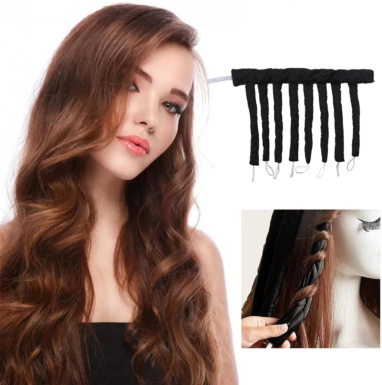 Hair Curler Headband Heatless Hair Curlers No Heat Curling Rod Headband,Heatless Curls Rod Soft No Heat Hair Curlers