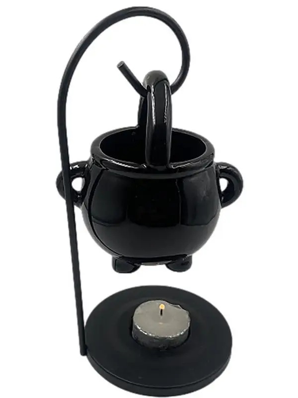 Hanging Cauldron Wax Burner Ornaments Wax Burner Witches Witchcraft Yoga Room Meditation Decor Aroma Diffuser Candle Tealight