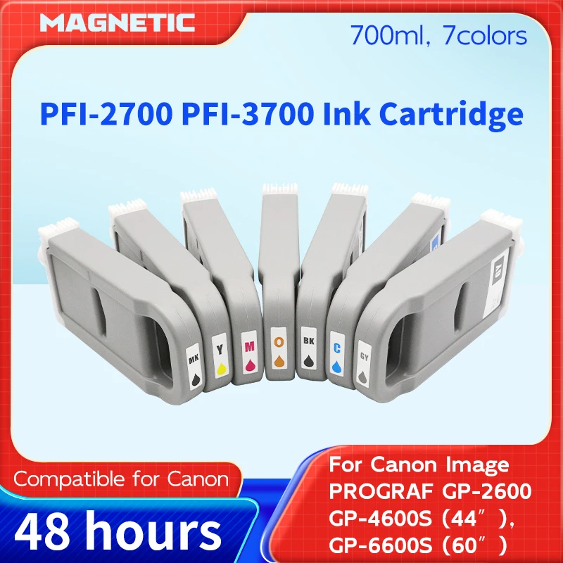

PFI-2700 PFI3700 7Color Compatible Ink Cartridge With Pigment Ink For Canon Image PROGRAF GP-2600 GP-4600S (44″), GP-6600S (60″)
