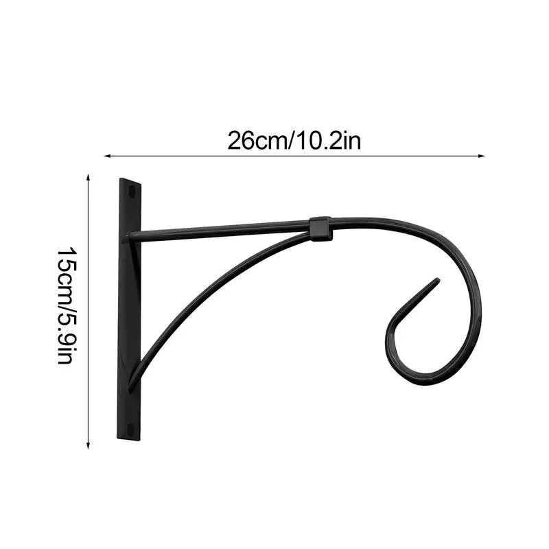 Wall Plant Hangers Indoor 10in Cast Iron Metal Plant Hooks Vintage Wall Hooks Stable Indoor Plant Decoration For Pot Wind Chime image 6