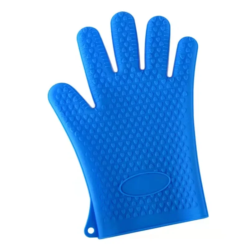 Double Layer Oven Gloves, Heat Resistant, Baking Gloves with Silicone and Cotton, Kitchen Gloves, Flexible Oven Mitts, Microwave