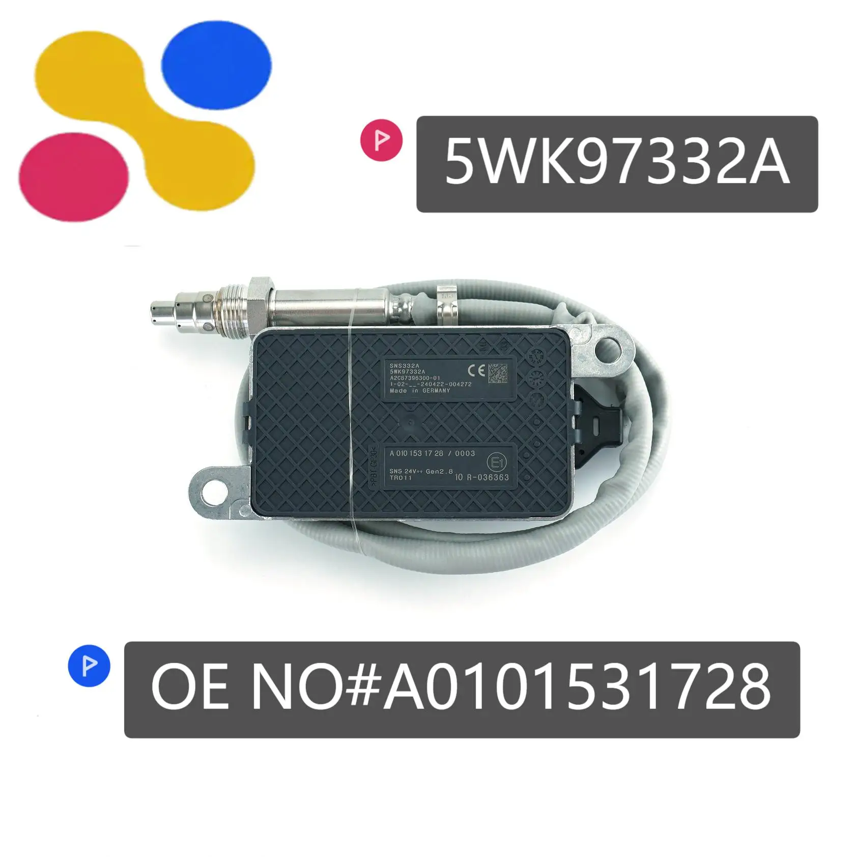 5WK9 7332A A0101531728 0101531728 5WK97332A Original New Nitrogen Oxygen NOx Sensor 24V For Mercedes Benz