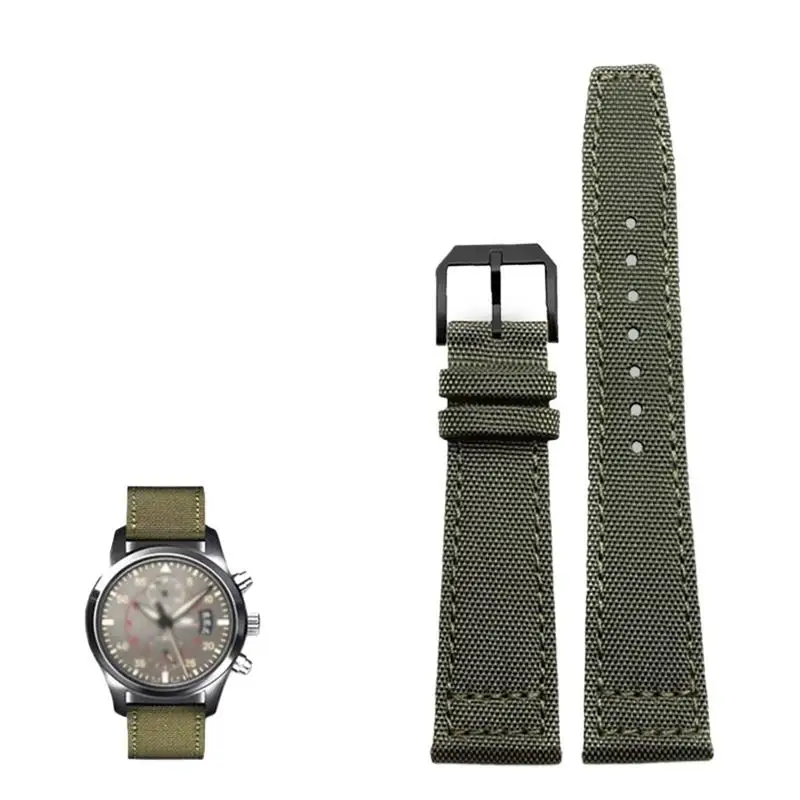 

NFR High Density Nylon Watchband For IWC IW377724 IW371614 Watch Strap 20mm 21mm 22mm Bracelet Black Armygreen Blue Canvas