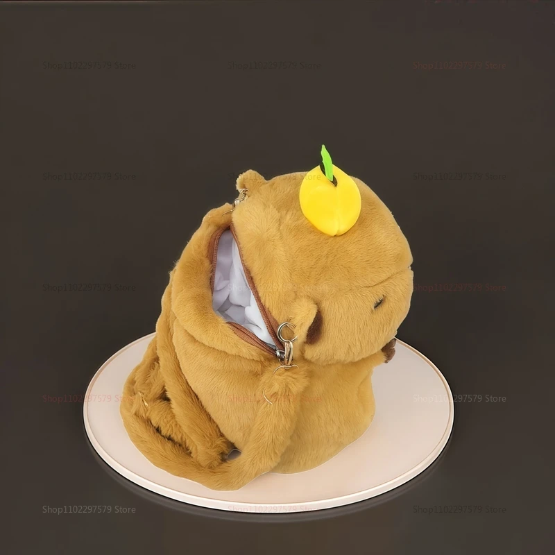 Capybara Plüsch Rucksack Kawaii Mode Plushie Puppe Pelz Tasche Kinder Tasche Schulter Tasche Mini Rucksack Taschen Geschenke für Freundin