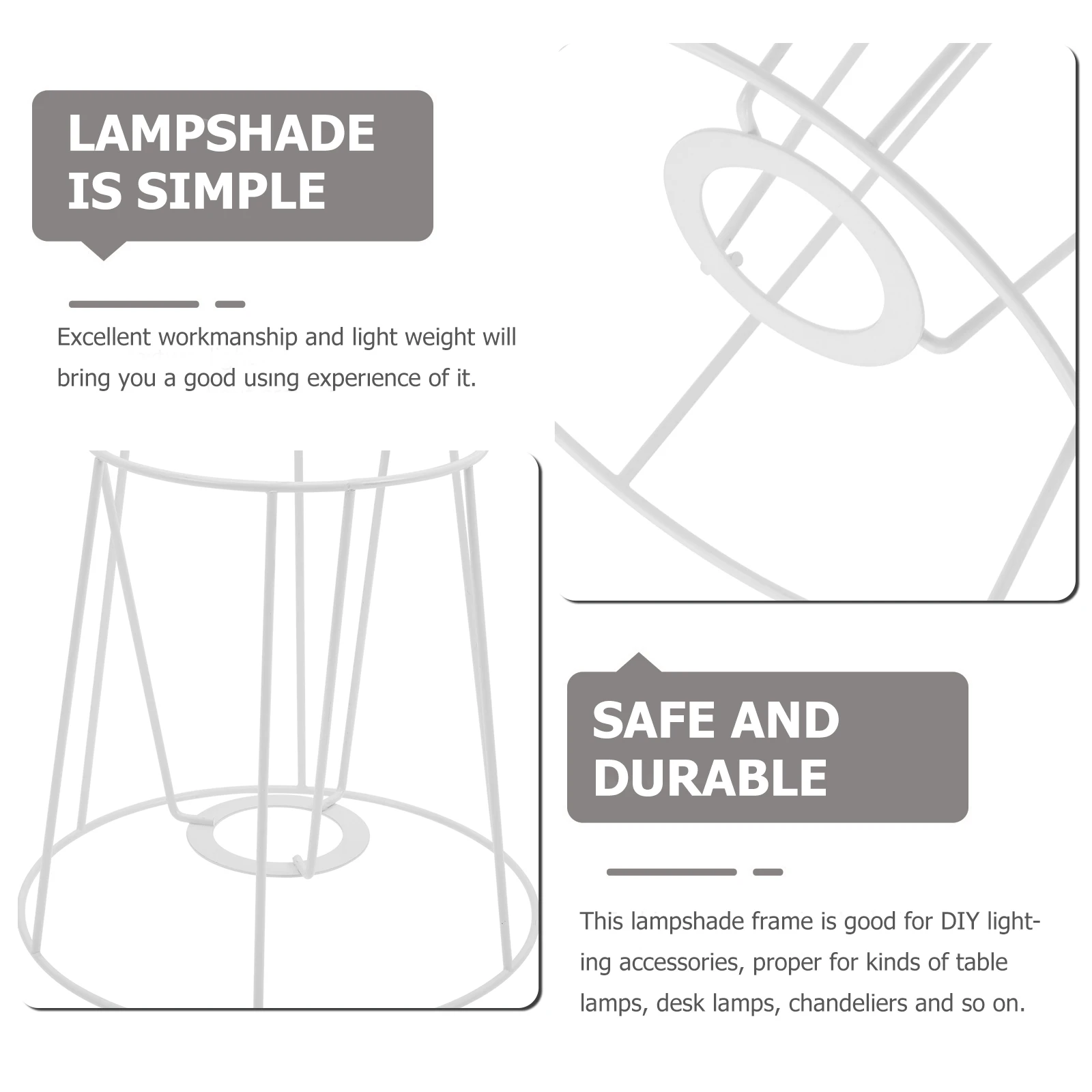 

Iron Lampshade Frame Metal Ring Support For Diy Chandelier Lamp Cover Holder Ceiling Light Decor Accessory