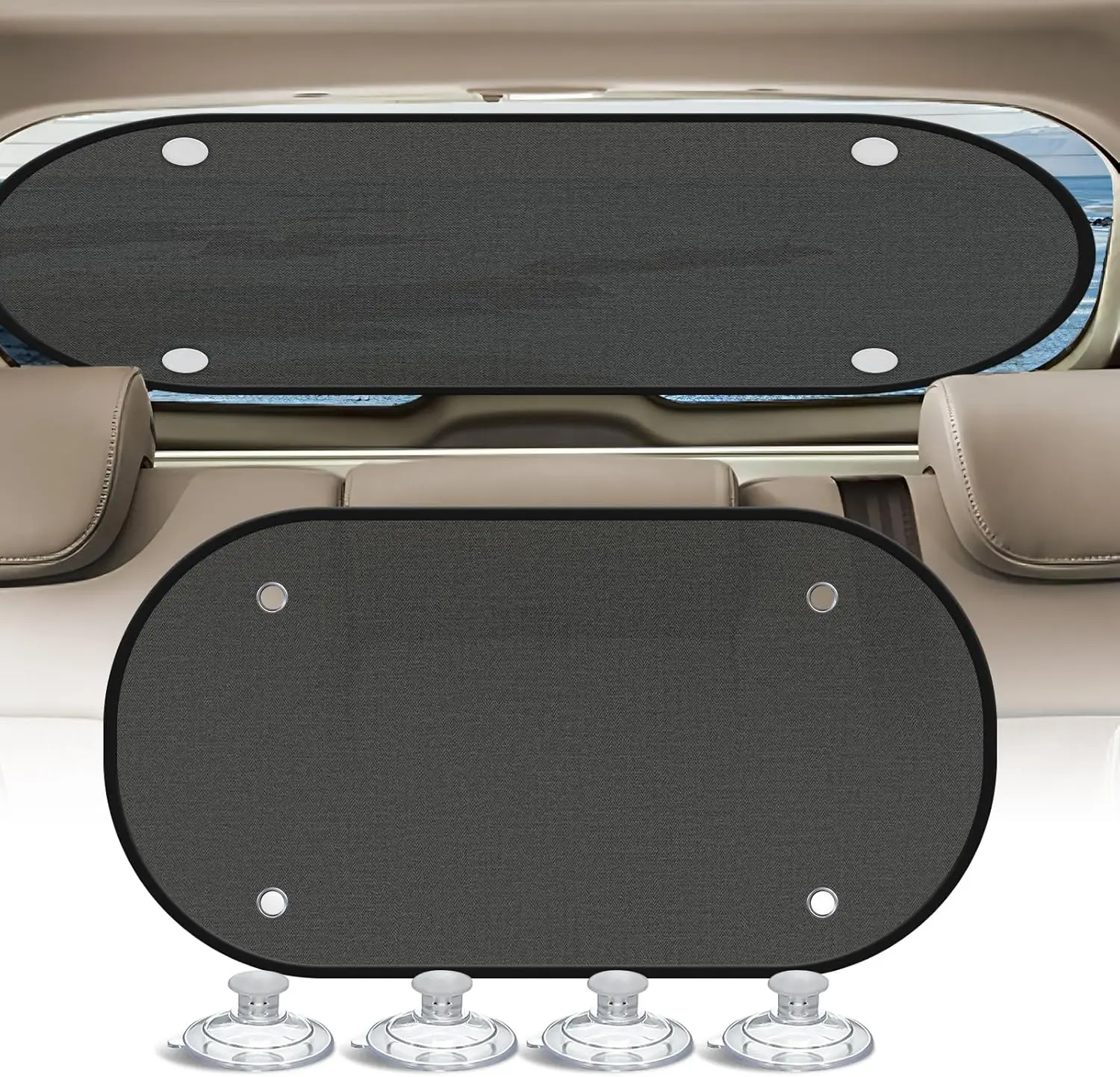 

2025 New Upgrade Car Shades for Back Windows Baby 43.3"x23.6"(1 Pack),Rear Window Sun Shade,Car Window Shades Can Blocks 99.98%