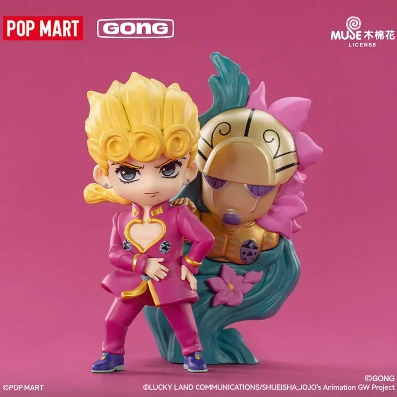 POP MART GONG JOJO's Bizarre Adventure ซีรีส์ Golden Wind ของเล่นกล่องสุ่มสุดฮิต ฟิกเกอร์แอคชั่นลึกลับ ของขวัญเซอร์ไพรส์
