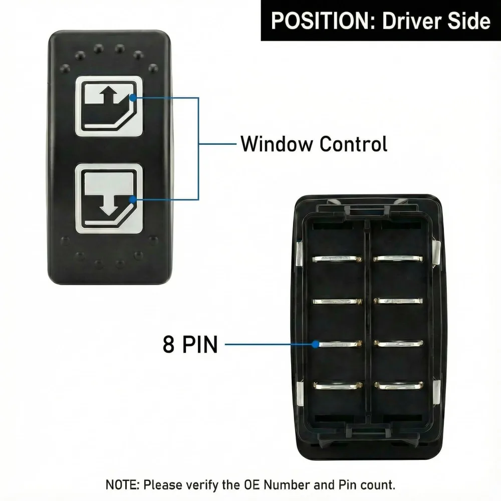 LH Power Window Switch button 710004979 For Can-Am 2016-2019 Defender &Defender Max CanAm