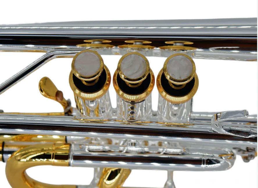 OEM High Quality Bb Key Silver Cornet Trumpet with Trigger JYCT408S