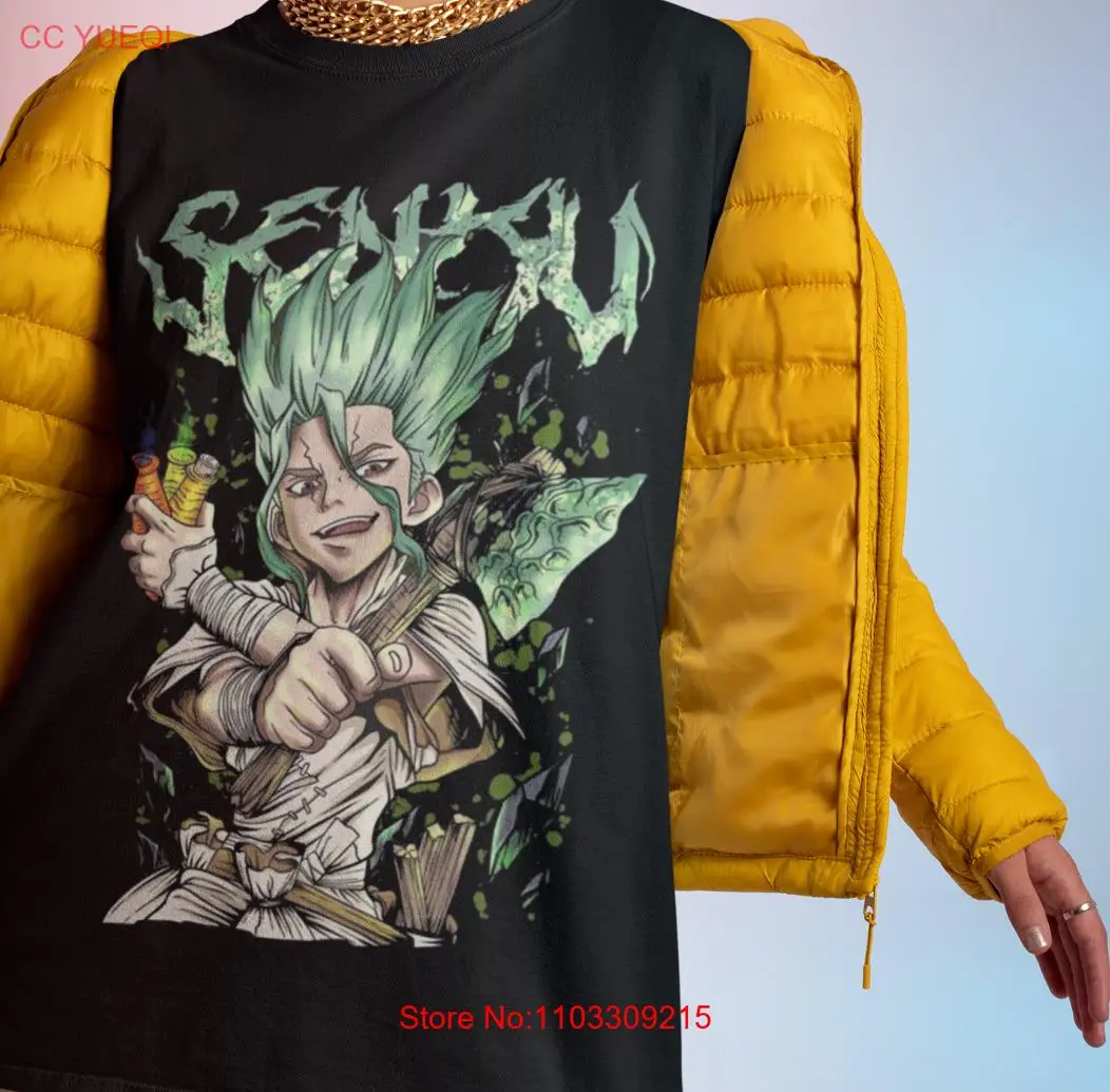 Dr Stone Tshirt Senku Ishigami Shirt Kohaku T-Shirt Anime Manga Taiju Oki Ryusui