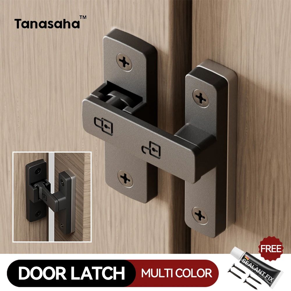 

Замок защелки двери сарая: 90/180 градусов/позиционирование карт, свечение в темноте, безопасная защелка — идеально подходит для спален, ванных комнат, гаражей