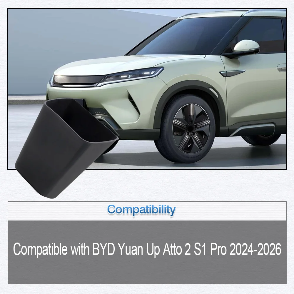 

Car Rear Armrest Storage Box For BYD Yuan Up Atto 2 S1 Pro 2024 2025 2026 Auto Interior Accessories Black silicone