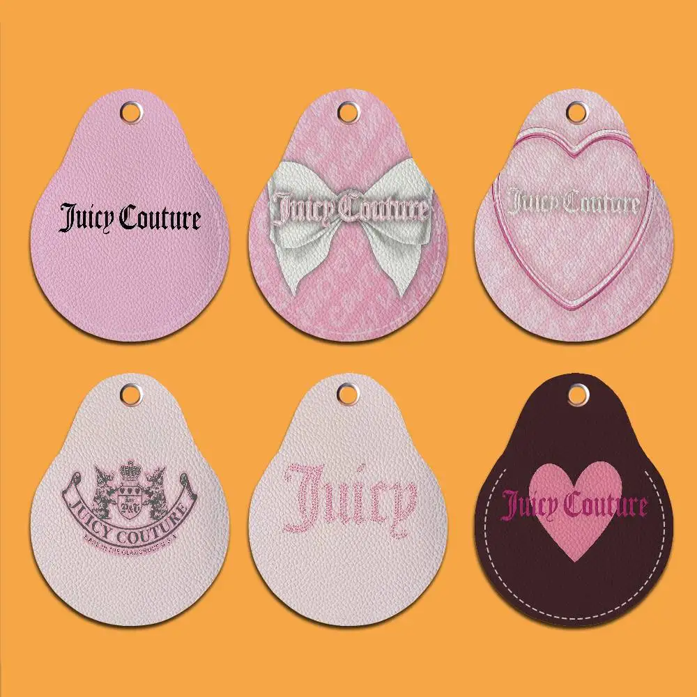 J-Juicy C-C-Couture Porta tarjetas de acceso de cuero, llavero con diseño de gota de agua, funda protectora para tarjetas de autobús y elevador con función de inducción