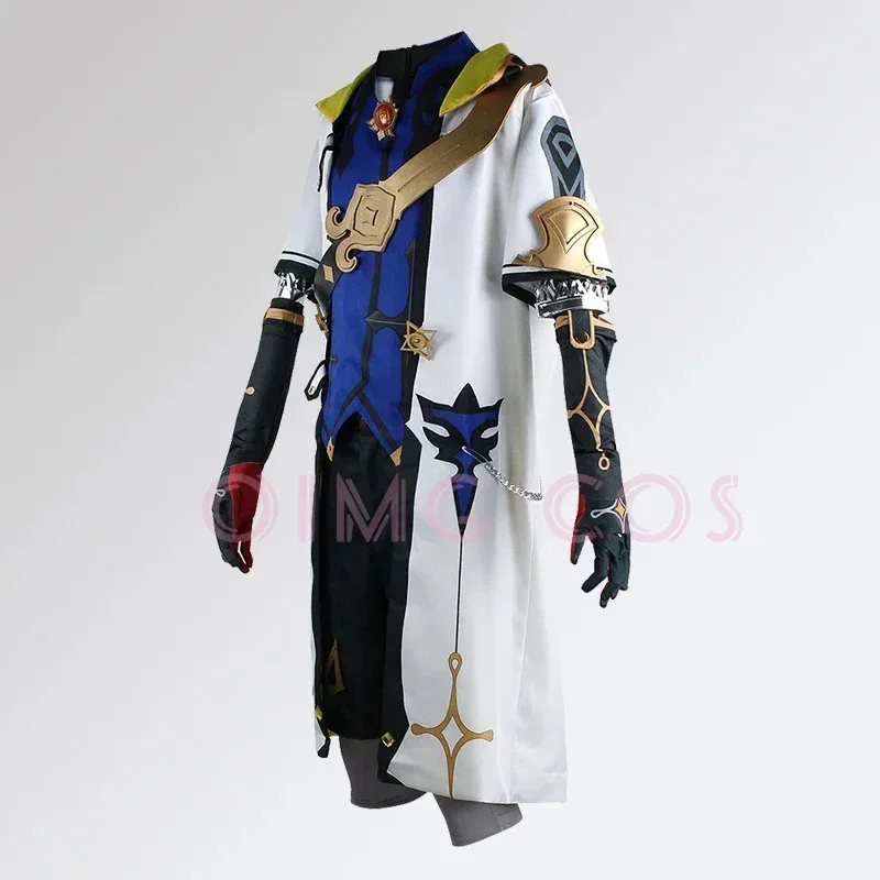 CyGenshin Impact Albedo Cosplay Costume Adult Carnival Uniform Wig Anime Halloween Party Costumes Masquerade Women Game - view 3