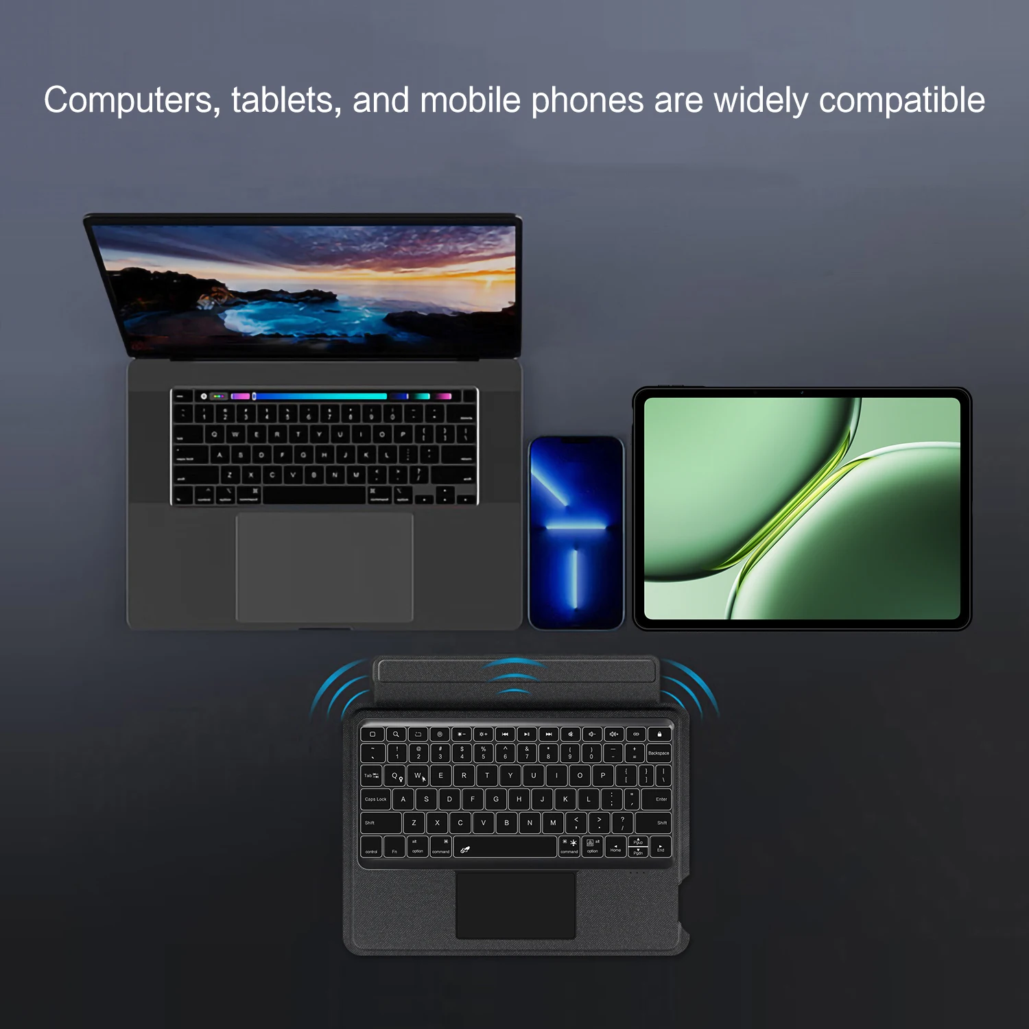 AJIUYU Keyboard For OnePlus Pad 2 12.1 Inch 2024 OnePlus Pad Pro 12.1" Tablet Case Magic Smart Keyboard Cover TouchPad Backlight