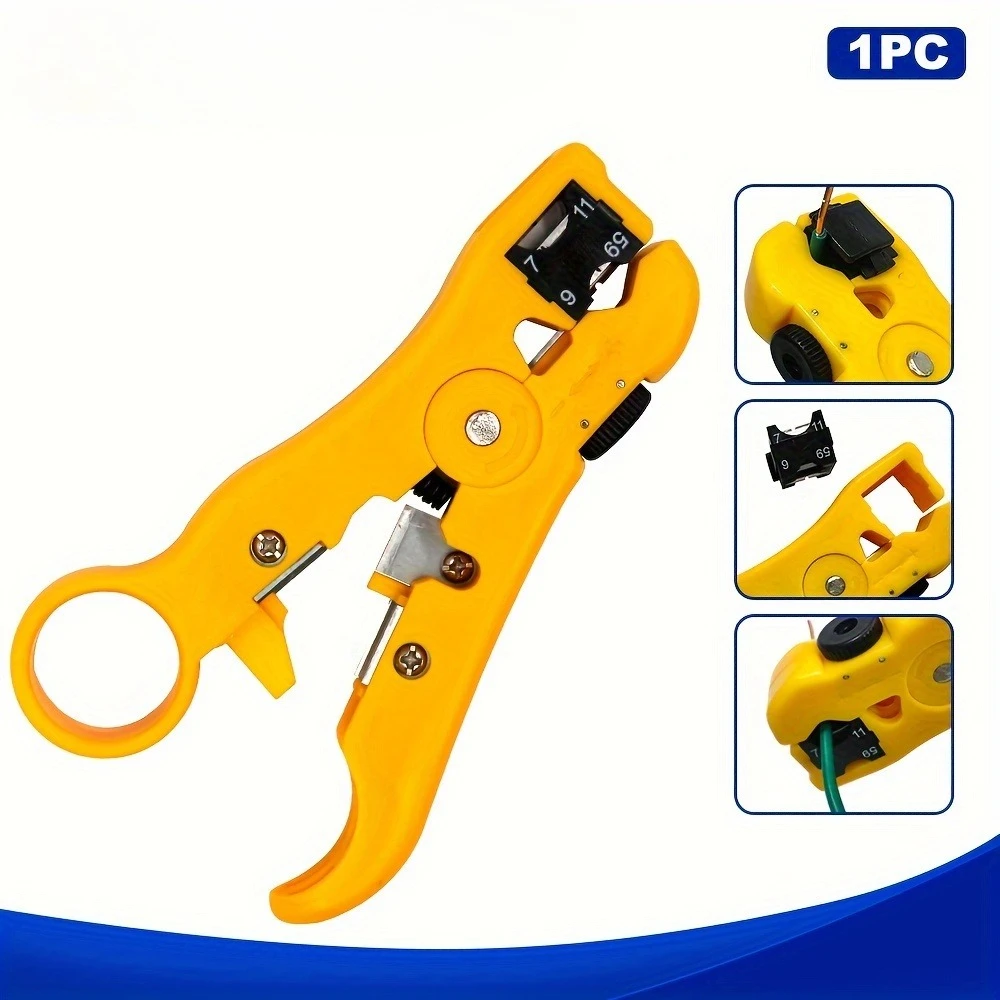 

1PC Coaxial Cable Tool - UTP/STP/RG59/RG6 Stripper & Cutter for Network Wires
