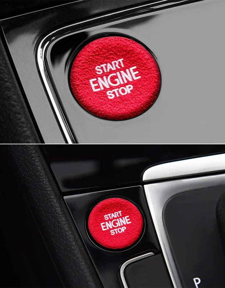 Alcantara-Zierleiste für Volkswagen Golf 8 MK8 2021 2022 2023 Motorstart-Stopp-Knopf, Tuning-Auto-Innenausstattung Zubehör – Detail 13