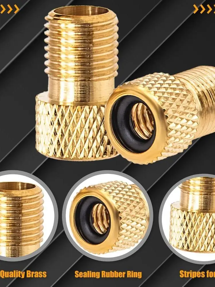AliExpress NONE Bike Maintenance Tool Copper Bicycle Valve Adapter Golden Lightweight Presta To Schrader Adapter Bike Tire Valve Adapter