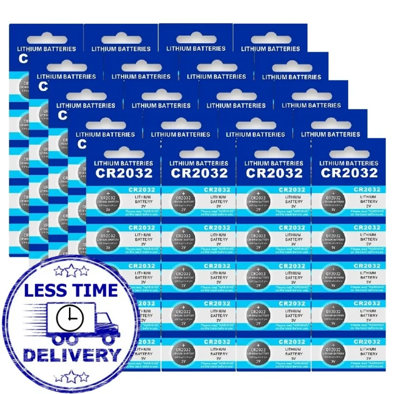 100Pcs CR2032 3V lithium battery coin batteries 220mah button cell 2032 BR2032 DL2032 SB-T15 cr 2032 EA2032C ECR 2032 3V