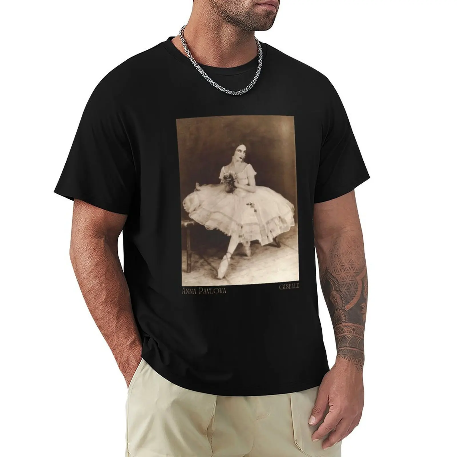 Футболка Anna Pavlova as Giselle с таможенным дизайном для мальчиков, белая забавная футболка, быстросохнущая одежда для мужчин
