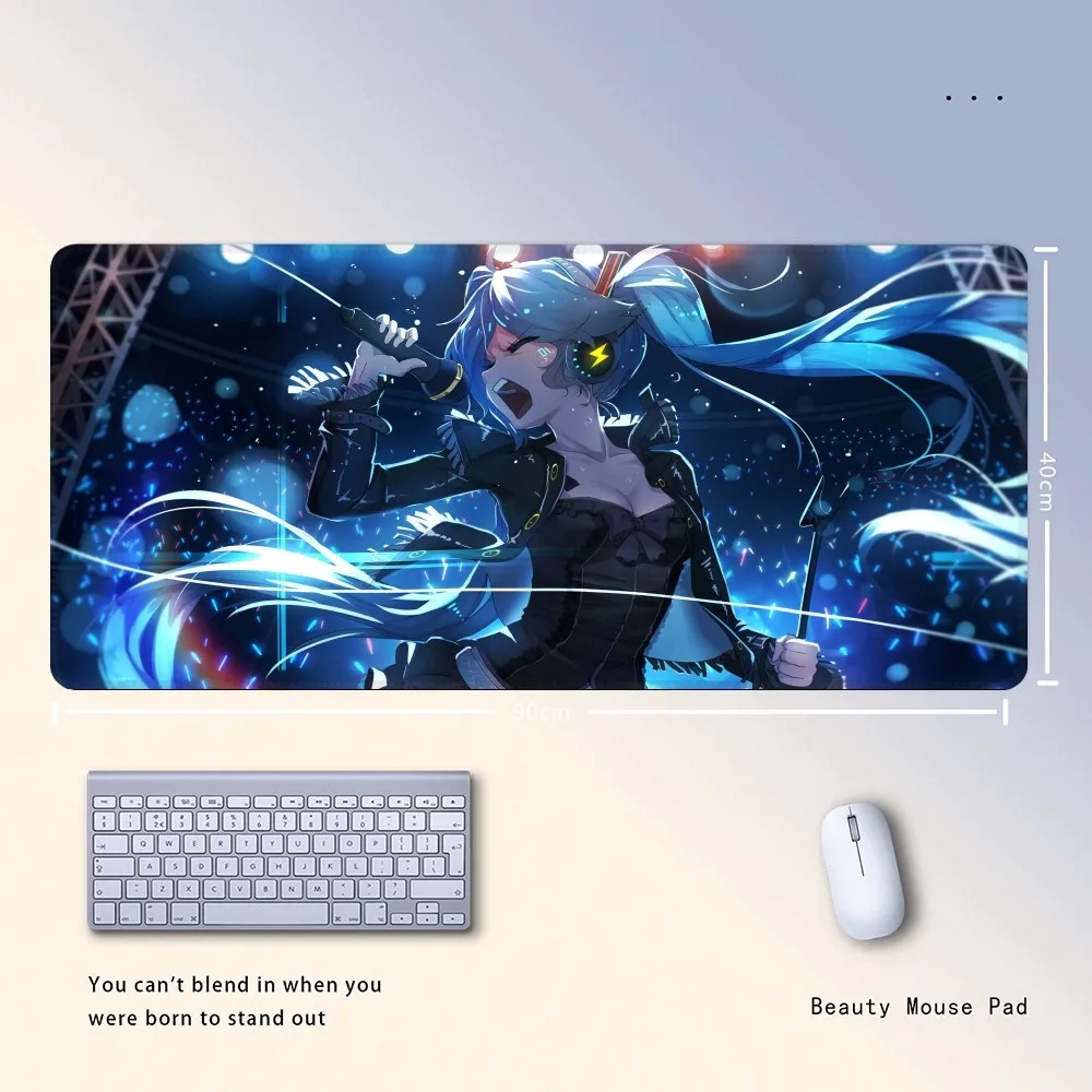 HatsuneS M-MikuS Mousepad Gaming 400x900 Locking Edge Big Gamer Large Rubber Art Computer Mousepad Laptop Desk Mat