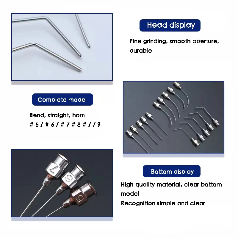 Lacrimal Passage Irrigation Needle Straight Curved Curved Stainless Steel Irrigator Needle