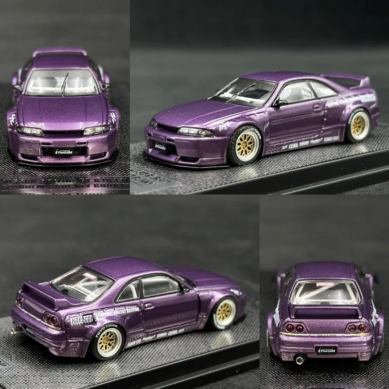 

Stock 1:64 Nissan GTR R33 Rocket Rabbit die-cast alloy car model Collection ornament, boys' toy, adult decoration.