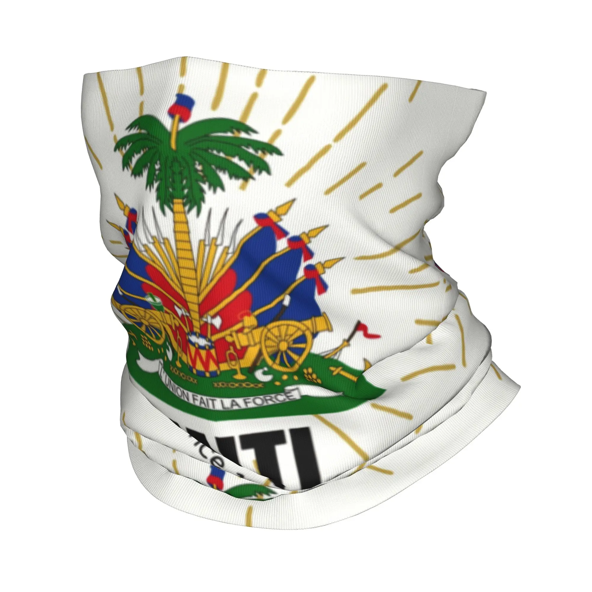 

Пользовательские Haiti Since1804 Герб Бандана Шеи Гетры для лыжного бега Женщины Мужчины Шарф Повязка на голову Теплый