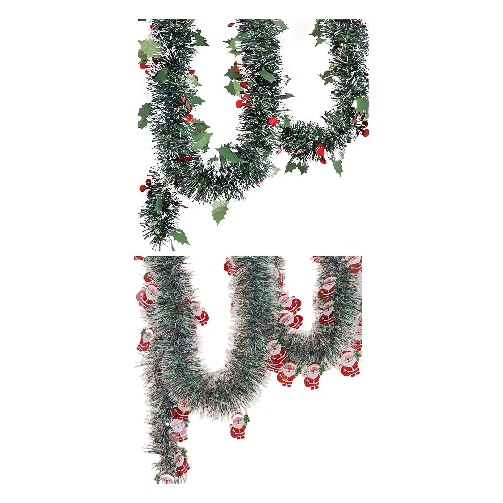 1.8M CHRISTMAS TINSEL GARLAND Luxury Tree Stairs Home Party Favors Decorations