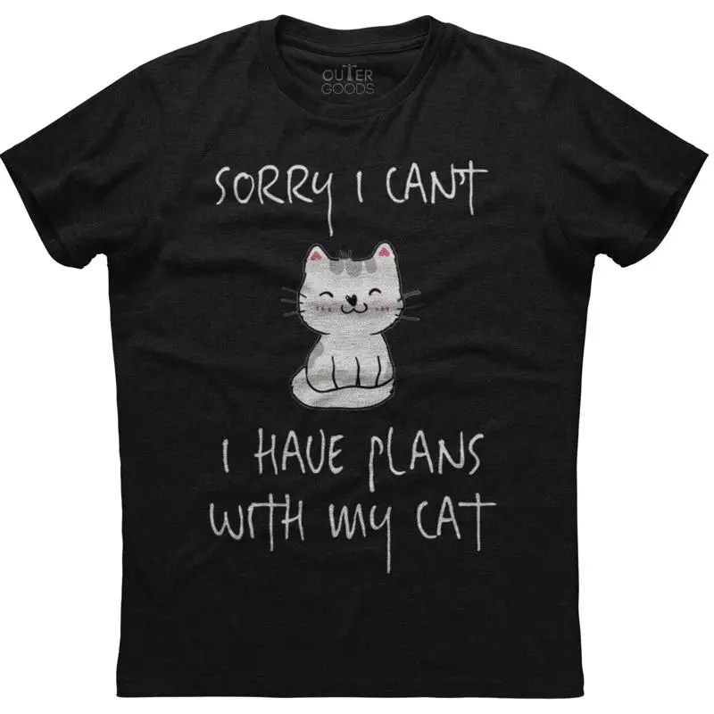 آسف، لا أستطيع الحصول على خطط مع تي شيرت نسائي قطني أسود