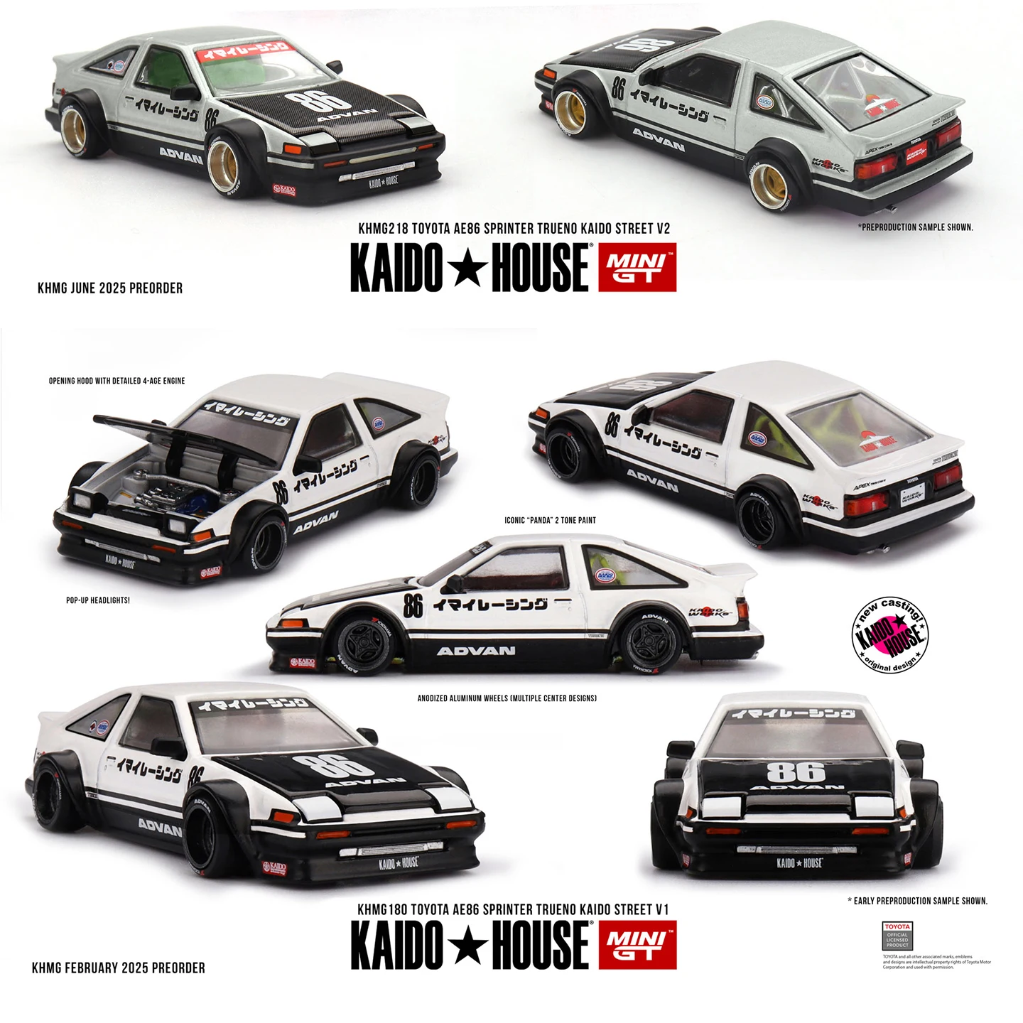 Kaido House + MINIGT Toyota AE86 Sprinter Trueno Kaido Street V1