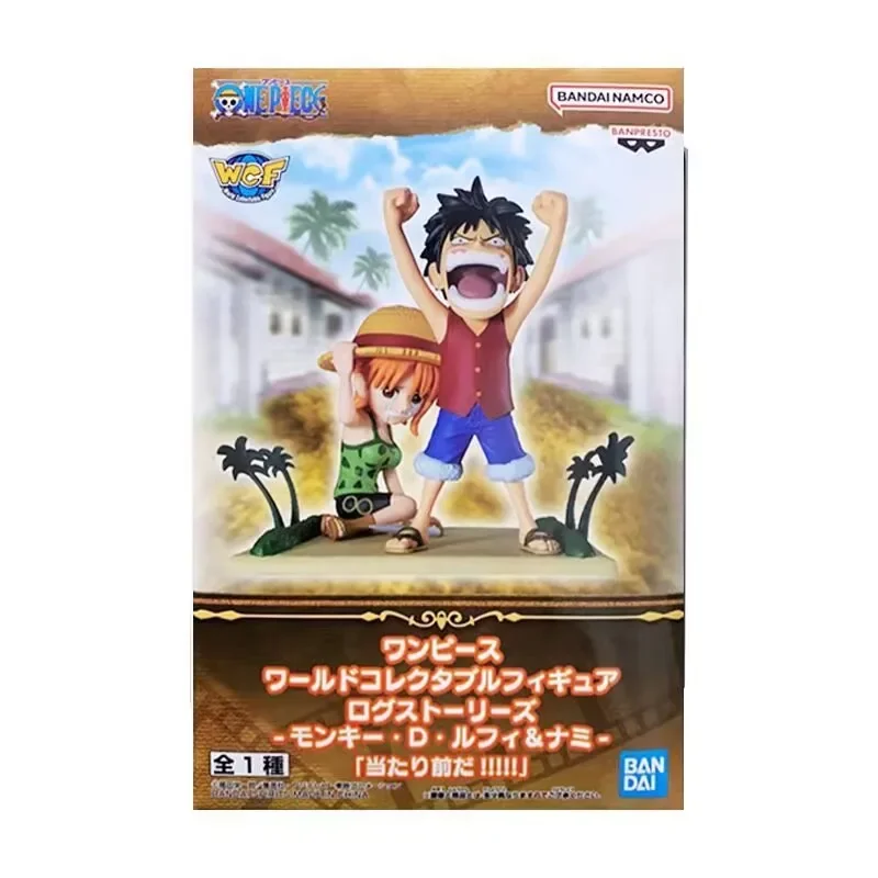 Original Bandai WCF One Piece Luffy Nami Atarimaeda!  Log Stories World Collectable  Anime Figure Kawaii Doll Collectible Gifts