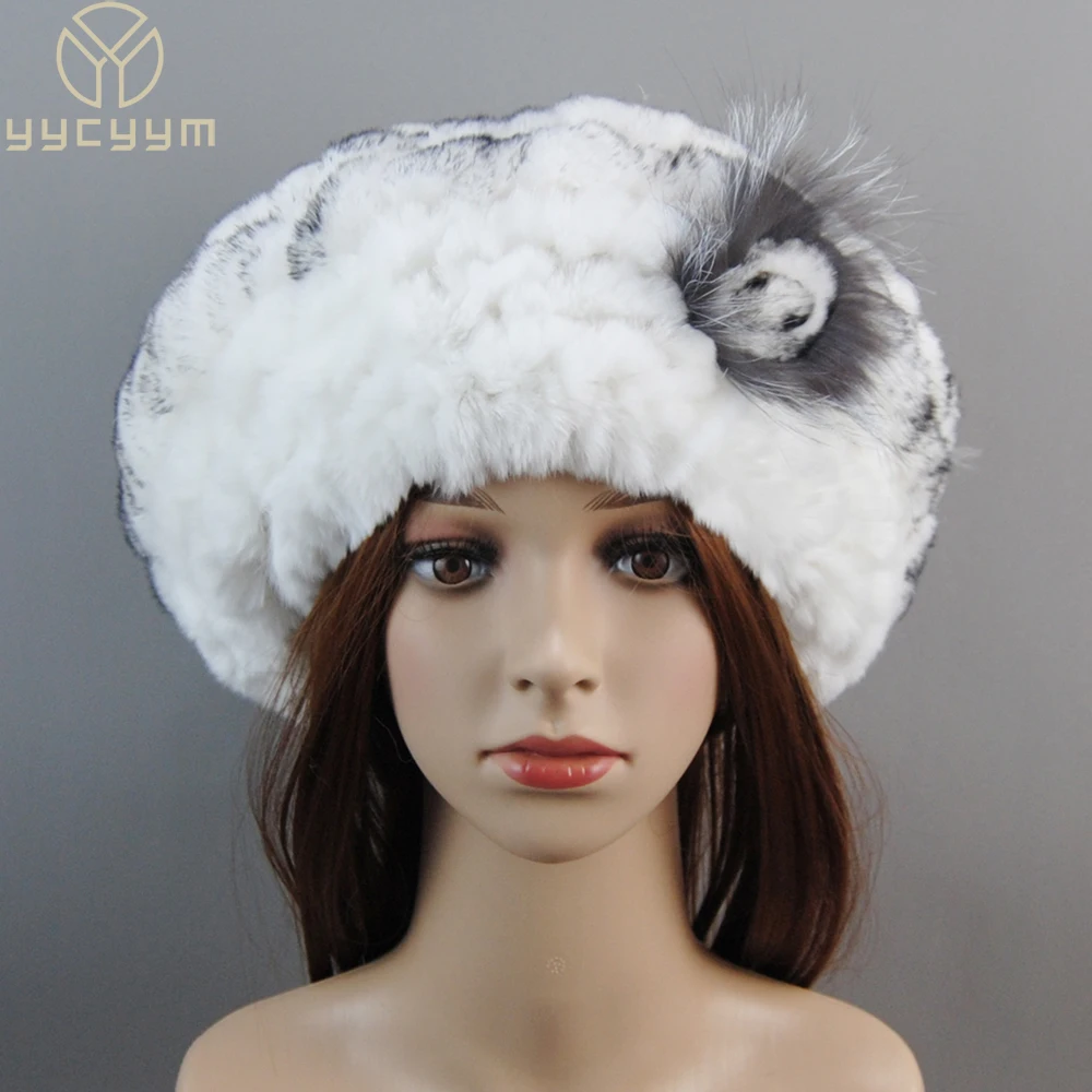 

Women Winter Warm Knitted Real Rex Rabbit Fur Beanies Hat Rex Rabbit Fur Hats 100% Real Rex Rabbit Fur Cap New Lady Beret Caps