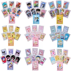 54Pcs/Box Cartoon Sanrio Hello Kitty Kuromi Cinnamoroll Melody Pompompurin Poker Playing Cards Toys For Children's Birthday Gift