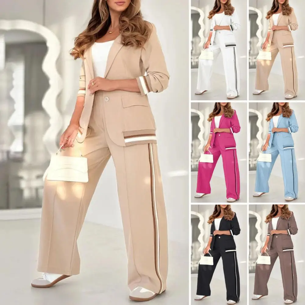 Abrigo a rayas + pantalones de chándal conjunto de 2 piezas para mujer primavera Casual manga de murciélago chaqueta deportiva trajes sudadera blanca traje