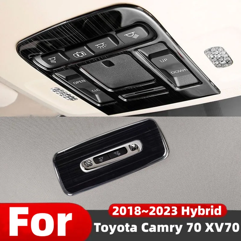 Für Toyota Camry 70 XV70 2018~2023 Hybrid Auto Vorderer und Hinterer Innenraumleuchten-Rahmen-Kit Scheinwerferschalter-Panel Innenausstattung