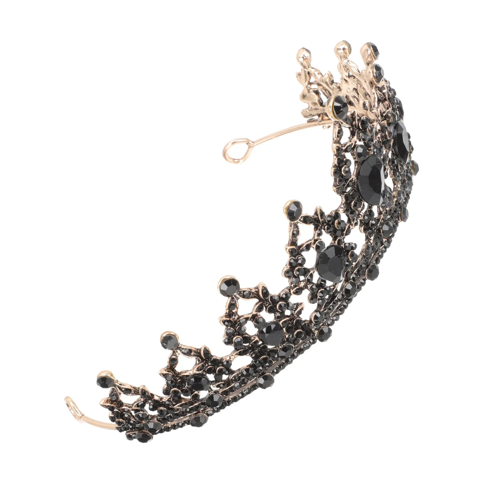 

Elegant Vintage Bridal Beaded Headband Rhinestone Alloy Wedding Hair Accessory Anti Allergic Costume Party Prom