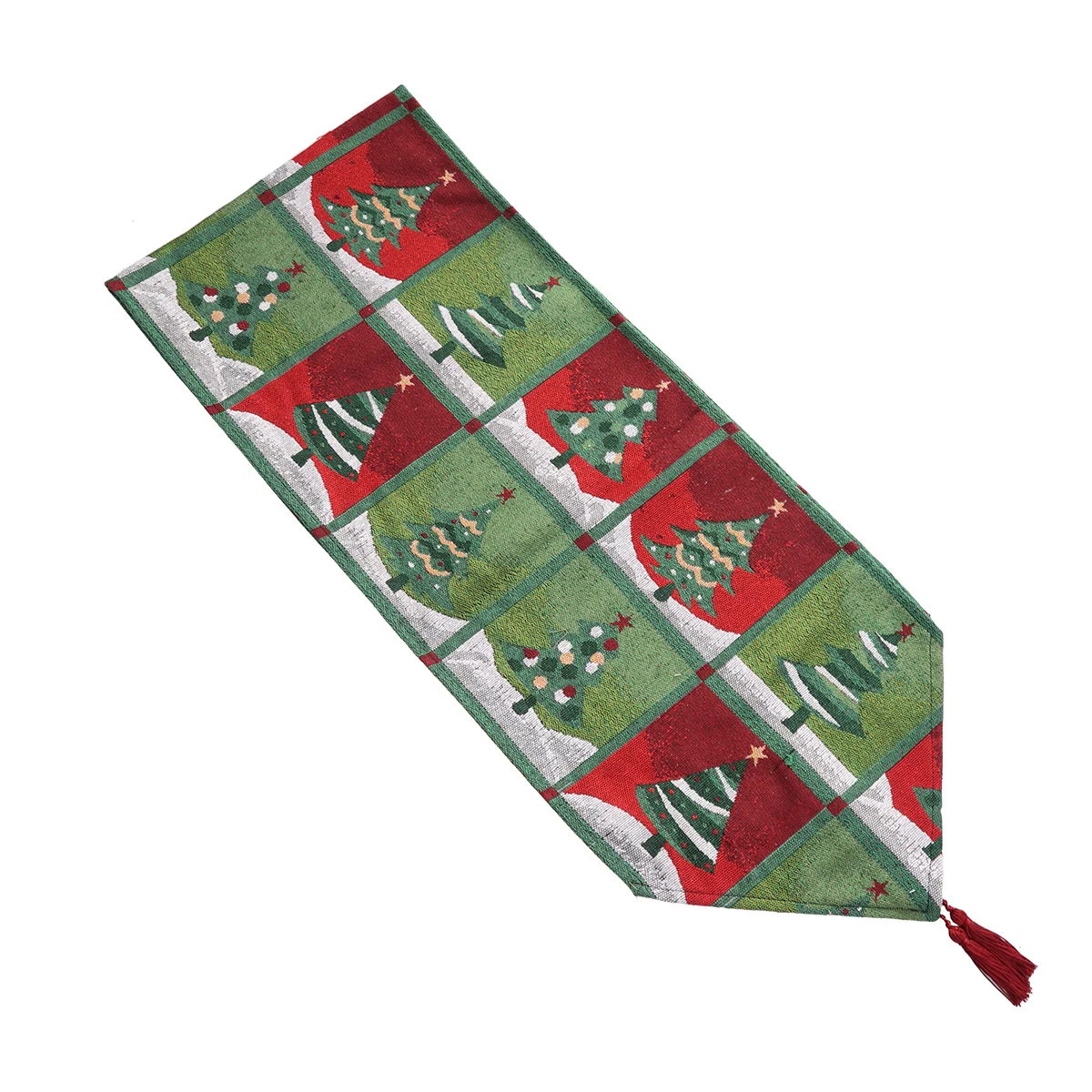 

Christmas Tree Table Runner Decorative Printed Tablecloth Long 33x180cm Green Cover Xmas Party Christmas Tree Tablecloth