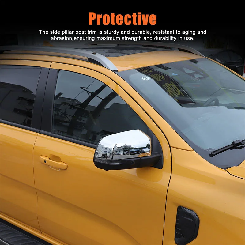 

Автомобильное зеркало заднего вида для Ford Ranger 2023, ABS, углеродное волокно/черное зеркало заднего вида, декоративный корпус, внешние аксессуары