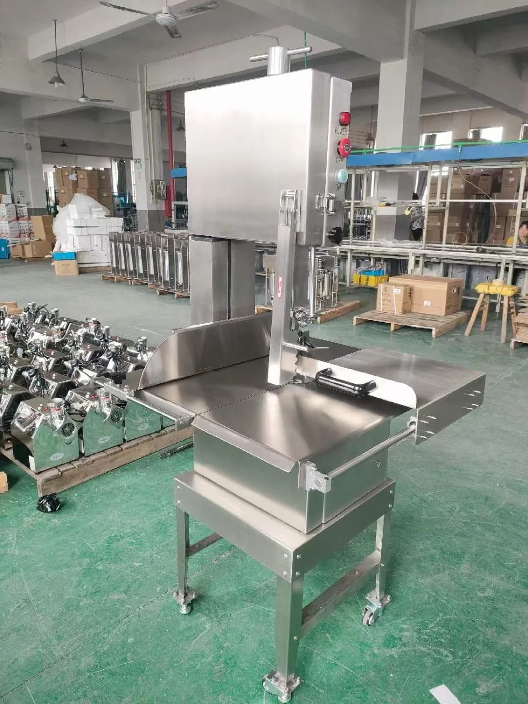 Horus 300A 2HP Full S.S. Butcher Shop 300mm Wheel 2400mm Blade Adjustable Thickness Bone Cutter Meat Bone Saw