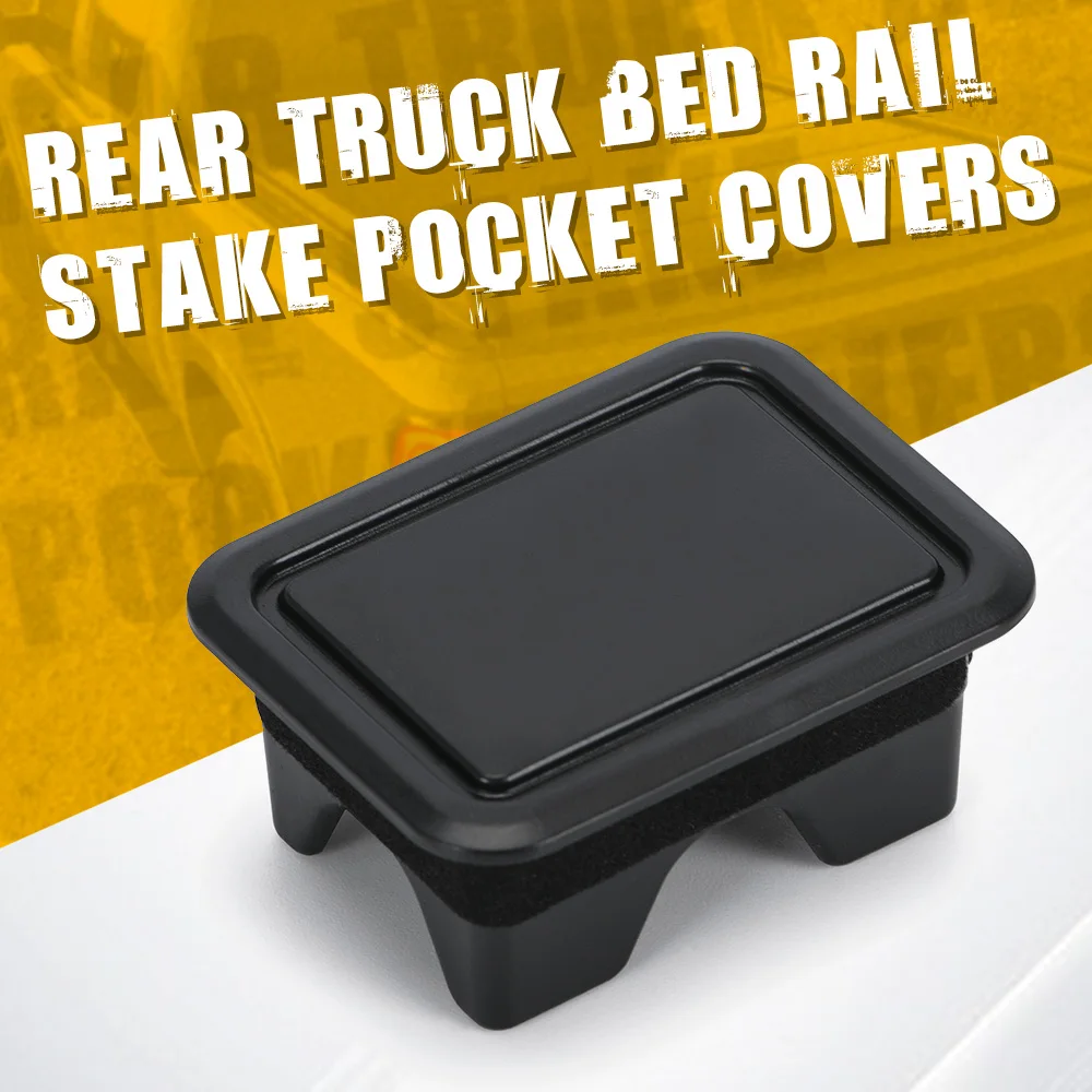 2pcs Stake Pocket Covers Rear Truck Pickup Bed Rail Pile Plugs Caps Tail Box Pocket Protective For Dodge Ram 19-on 1500