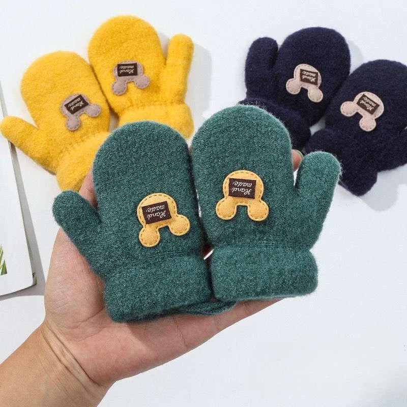 

New 1-6 Years Old Baby Mittens Newborn Children Kids Winter Gloves Mohair Plush Thick Boys Girls Gloves Kids Accessories